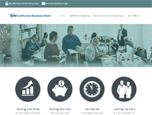 Tablet Screenshot of californiabusinessbank.com